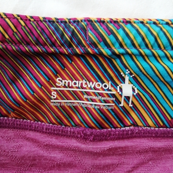 Smartwool Merino Wool Lined Road Running Shorts Pink Orange Blue Small - Picture 11 of 16
